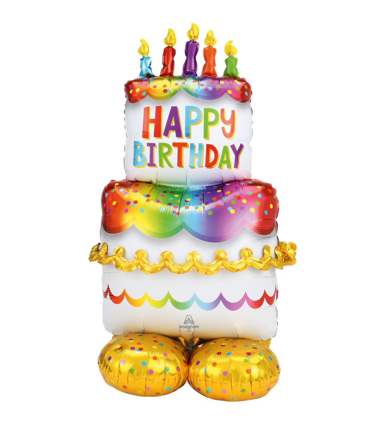 Fóliový balónek - Narozeninový dort