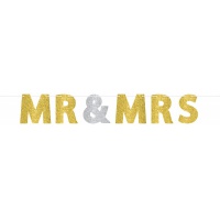 Banner s nápisem Mr. & Mrs.