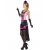 Kostým tanečnice Burlesque - růžovo-černý