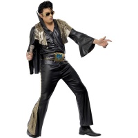 Kostým Elvis - černo-zlatý