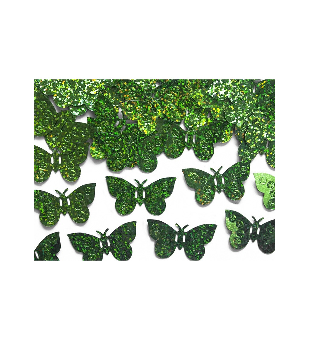 Konfety - zelení motýlci
