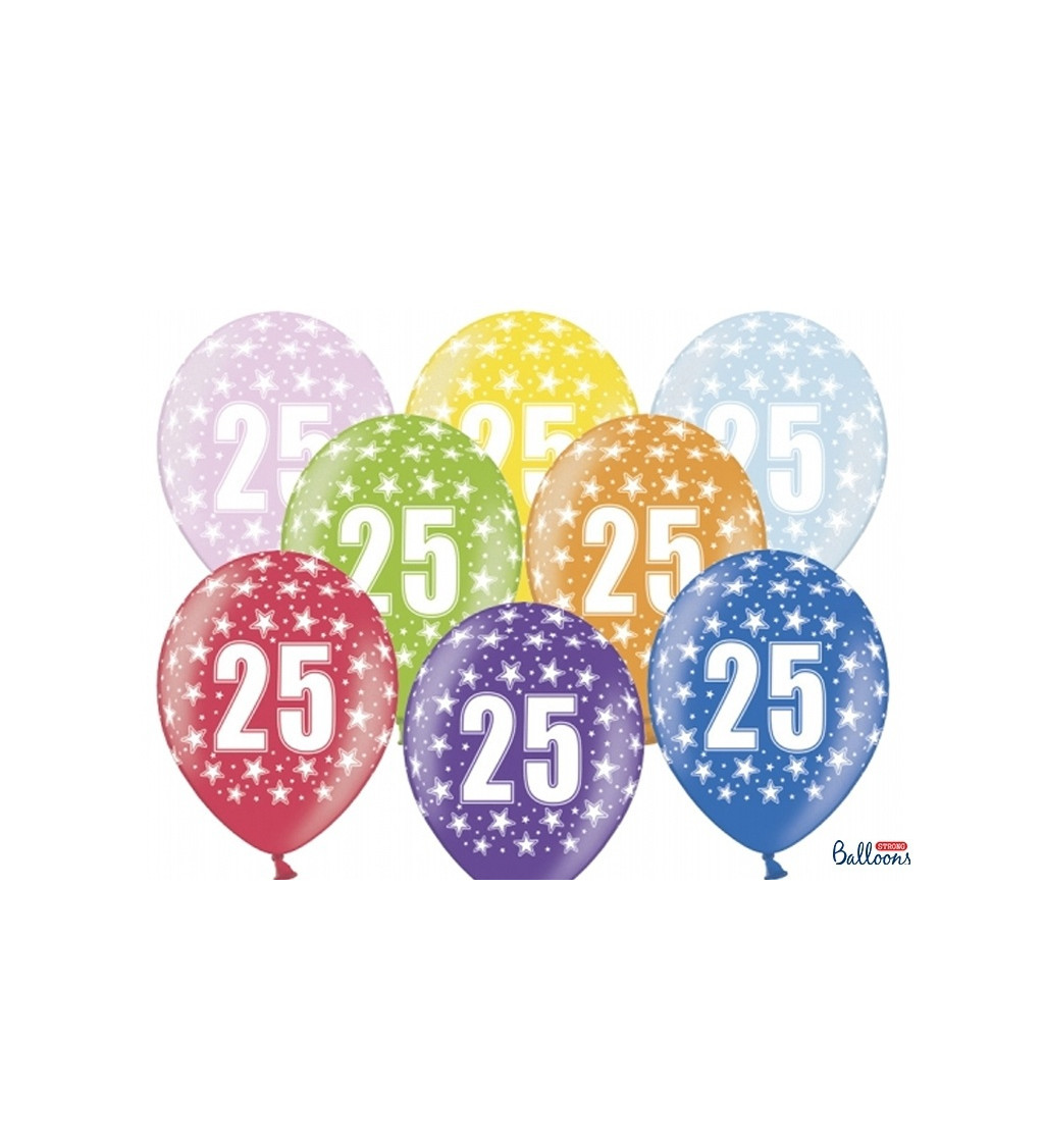 Barevný balónek číslo 25