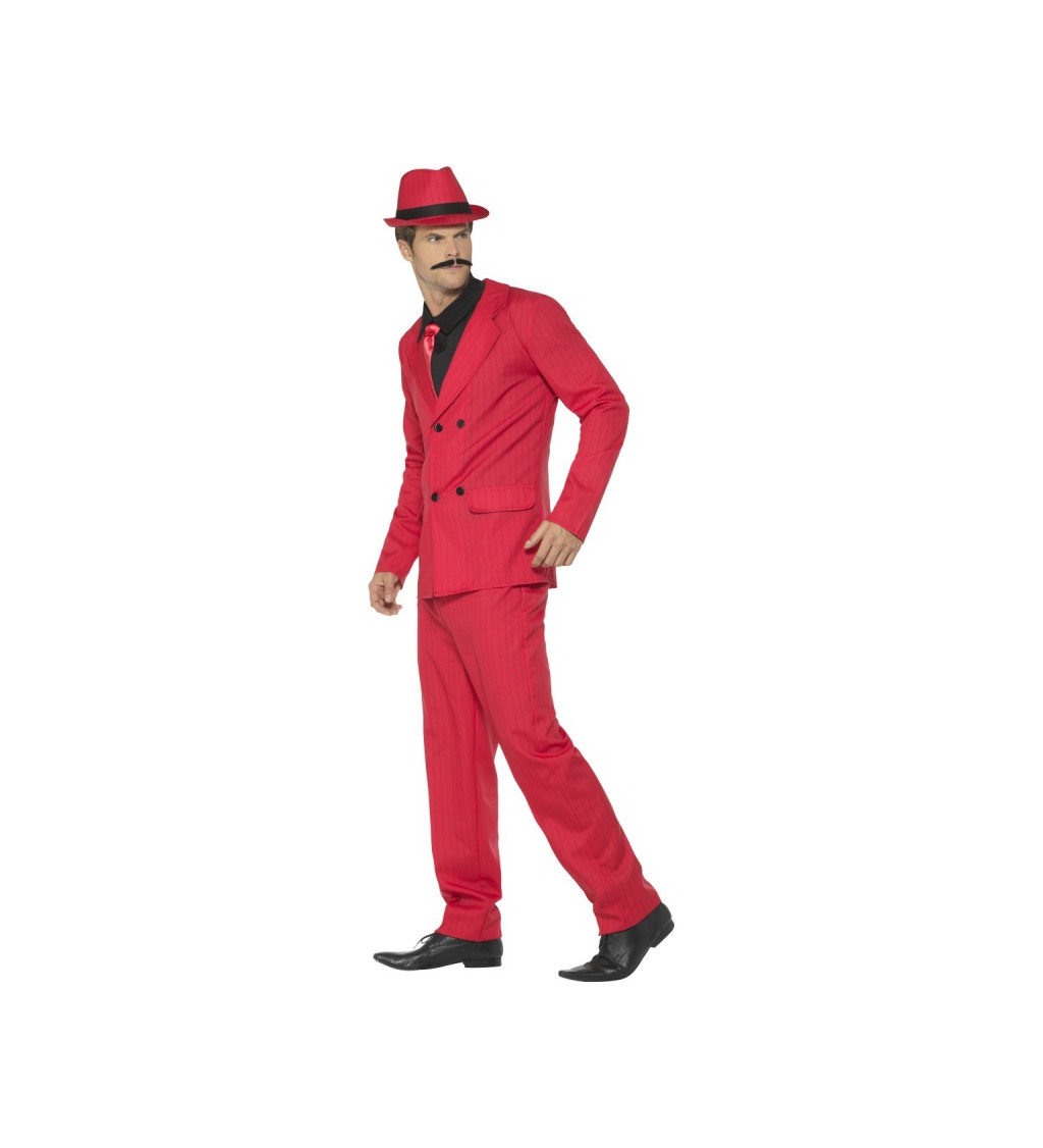 Pánský kostým Mafián v červeném