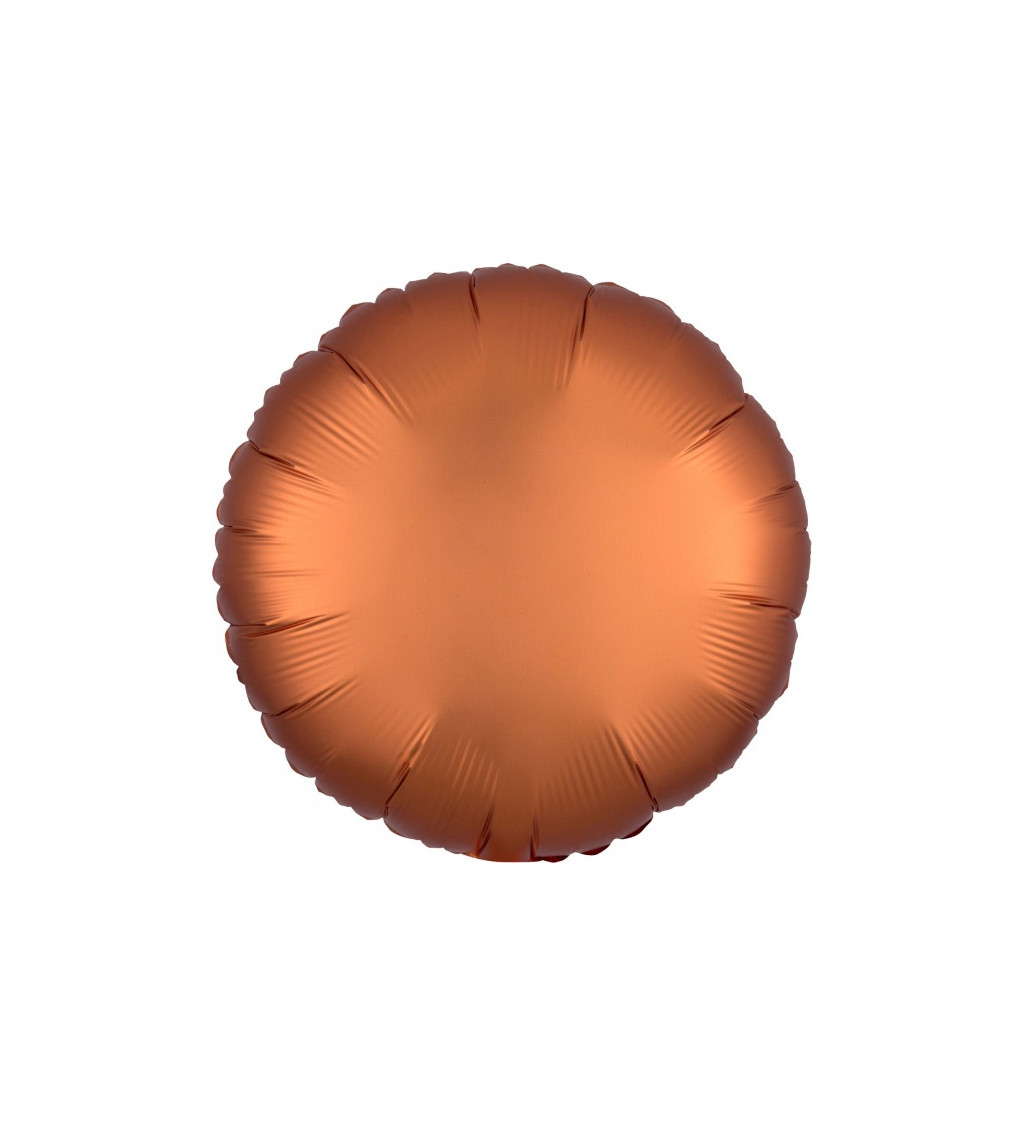 Kulatý fóliový balónek tmavě oranžový