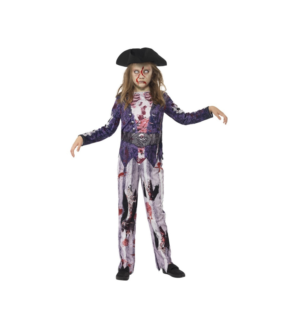Dětský kostým Zombie pirátka