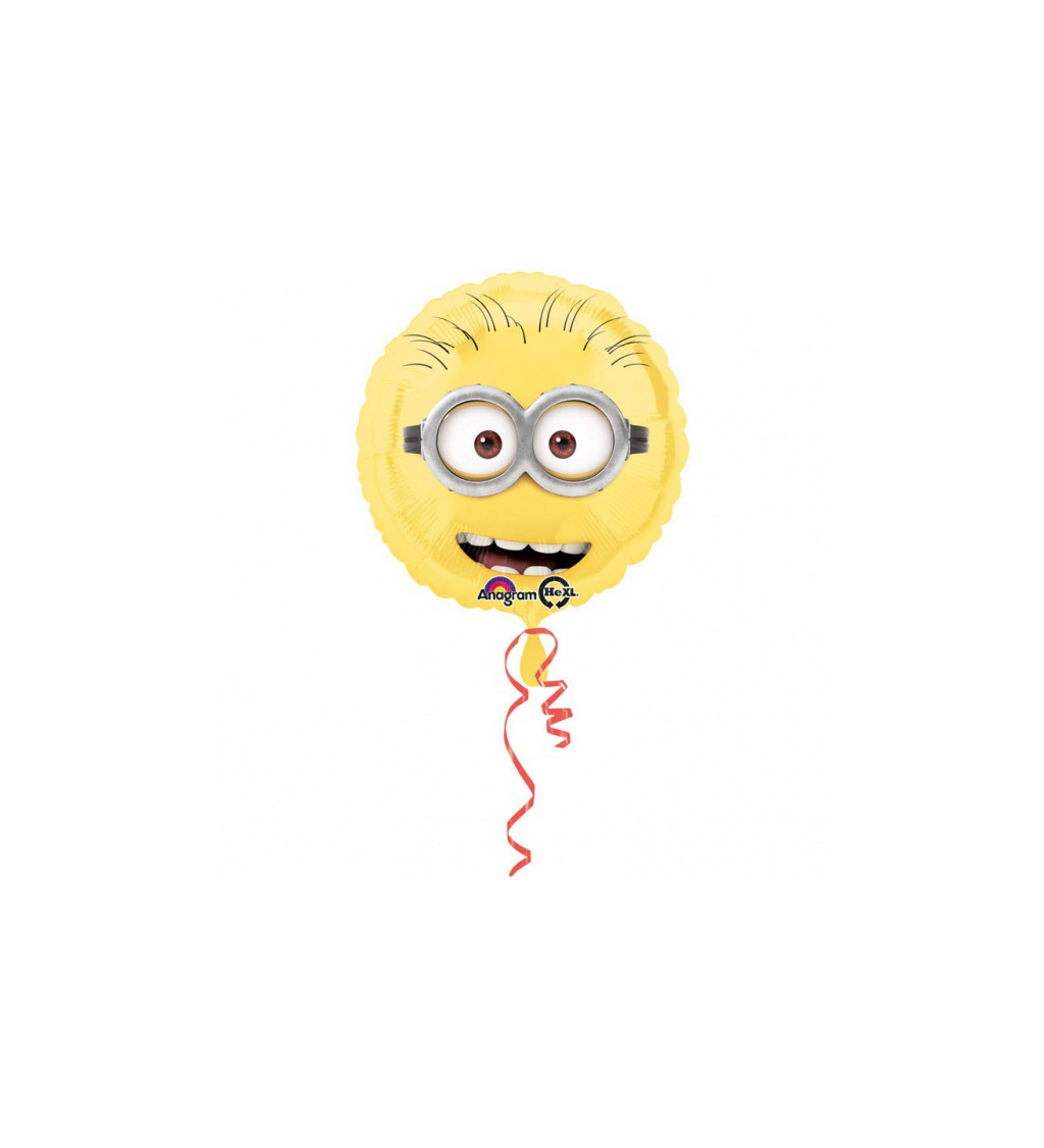 Kulatý fóliový balónek žlutý Mimoň