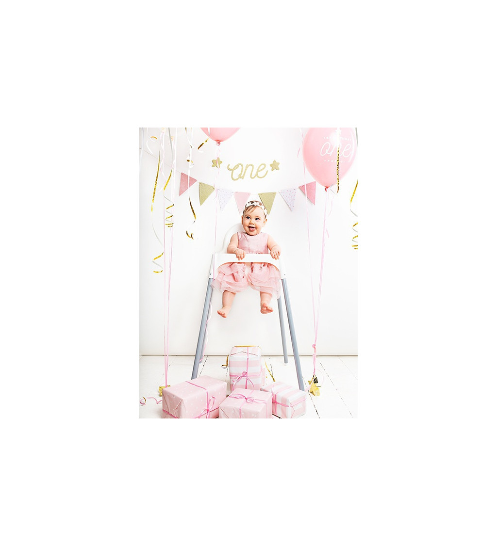 Růžový balónek Baby Pink - 1. narozeniny