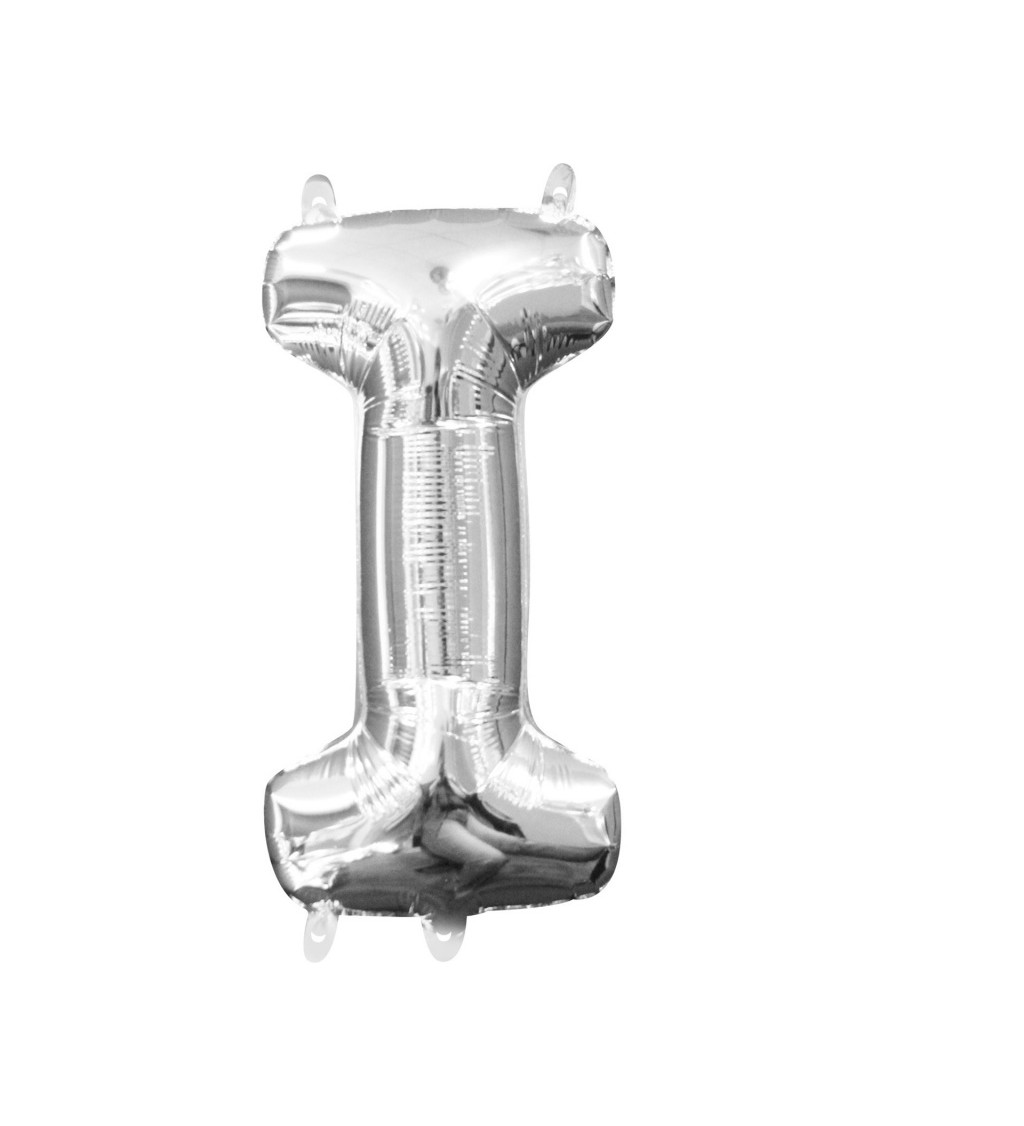 Fóliový balónek malý - stříbrné písmeno I