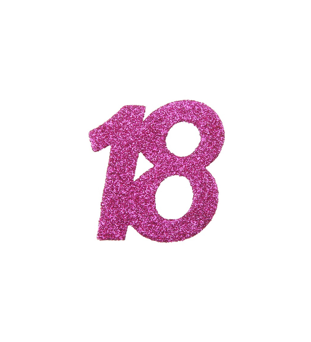 Růžové glitter konfety 18