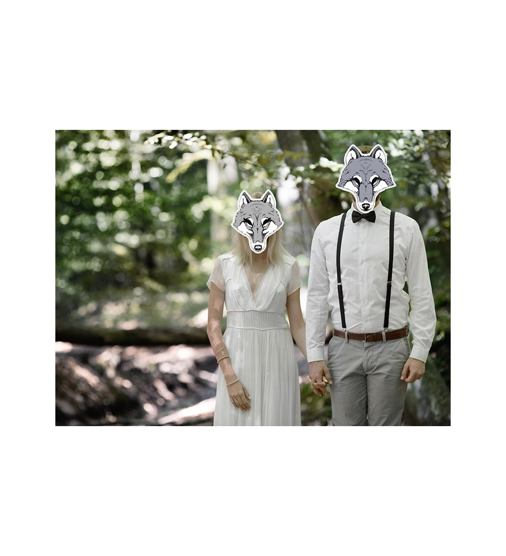 Maska papírová - vlk