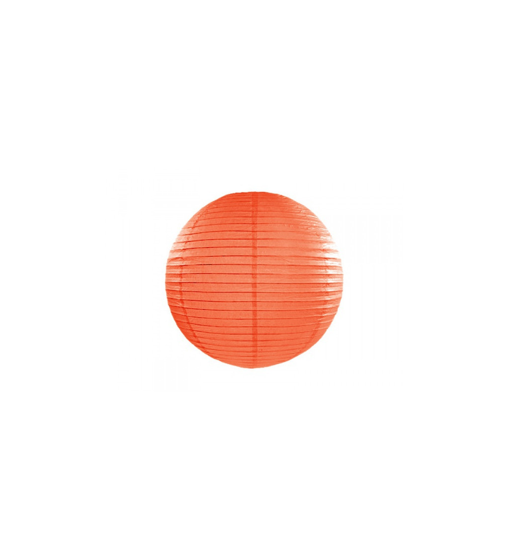 Oranžový papírový lampión - 45 cm