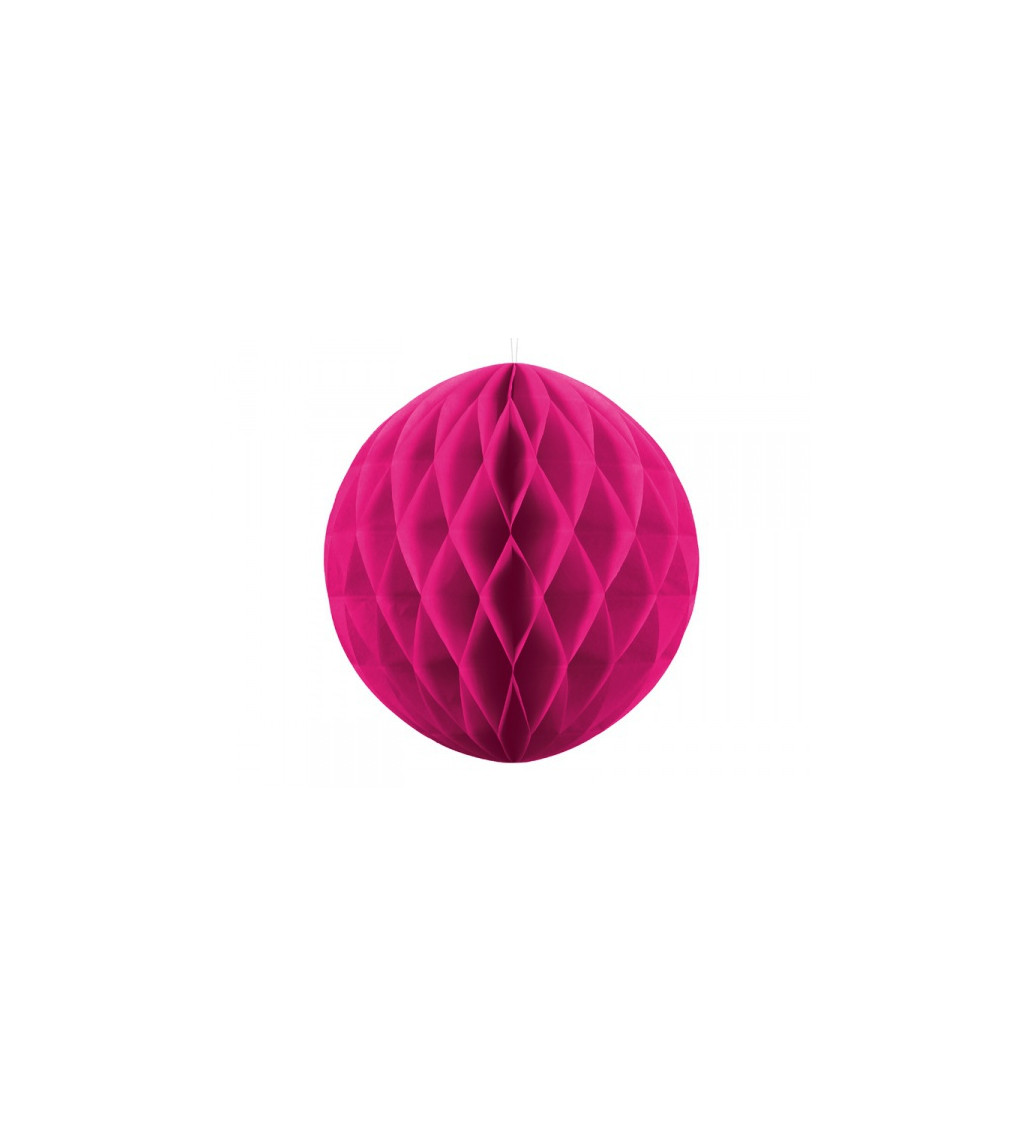 Papírová dekorativní koule - tmavě růžová II