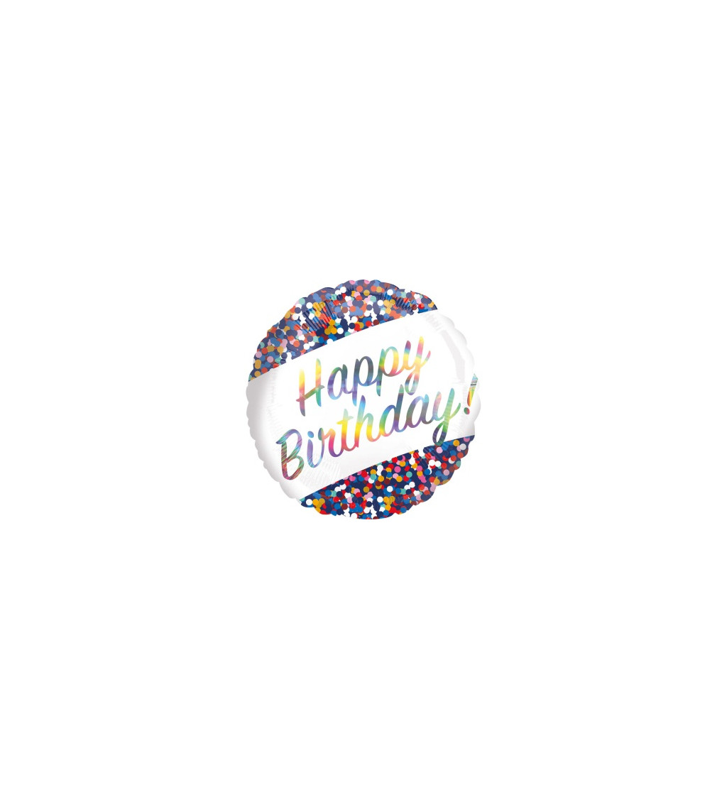 Narozeninový barevný balónek - Happy birthday