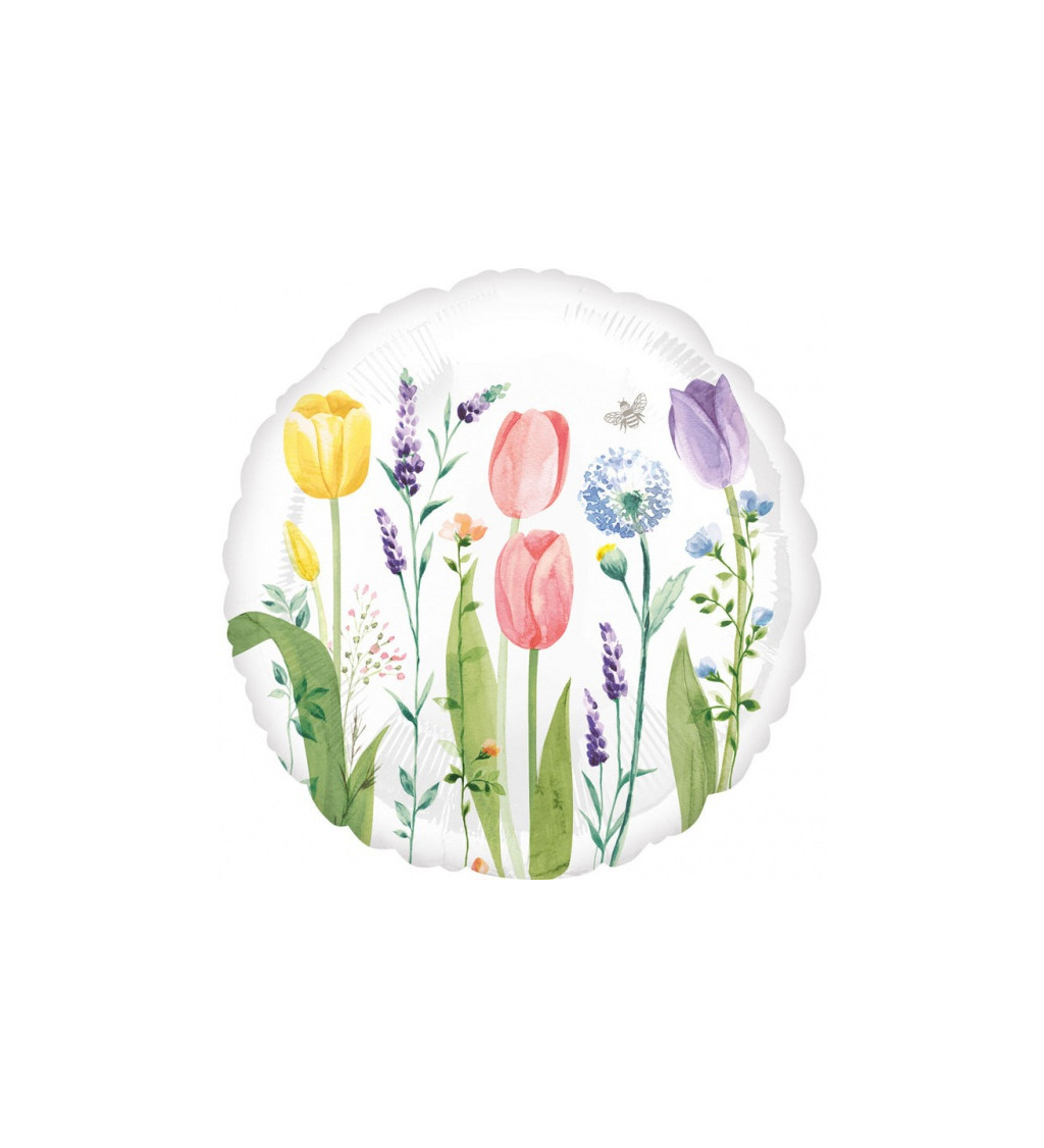 Fóliový balónek květinová zahrada