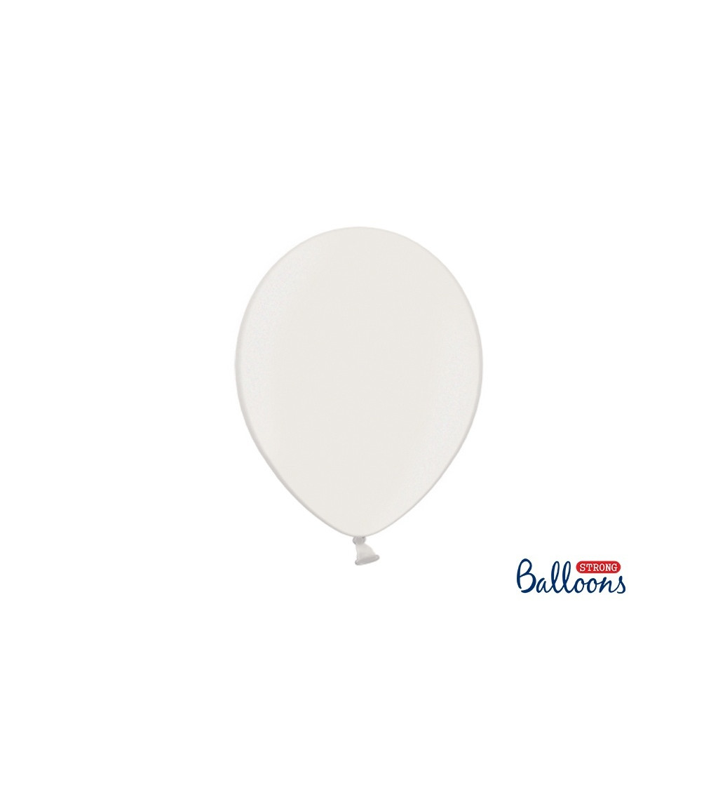 Balónky STRONG - bílé metalické
