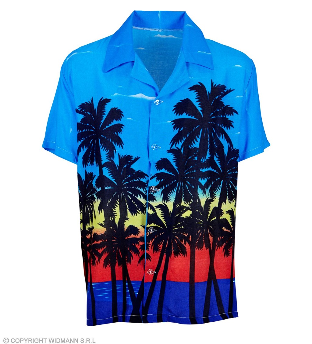 Barevná havajská košile s palmami