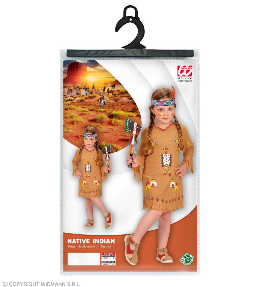 Dětský kostým pro dívky - Indiánka IV