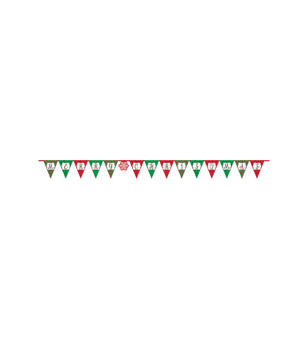 Vánoční vlaječková girlanda