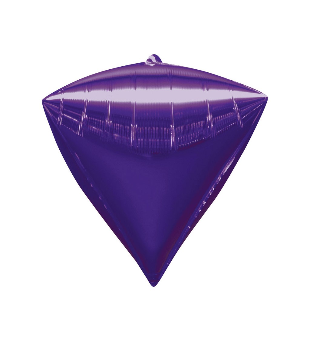 Fóliový balónek ve tvaru diamantu ve fialové barvě