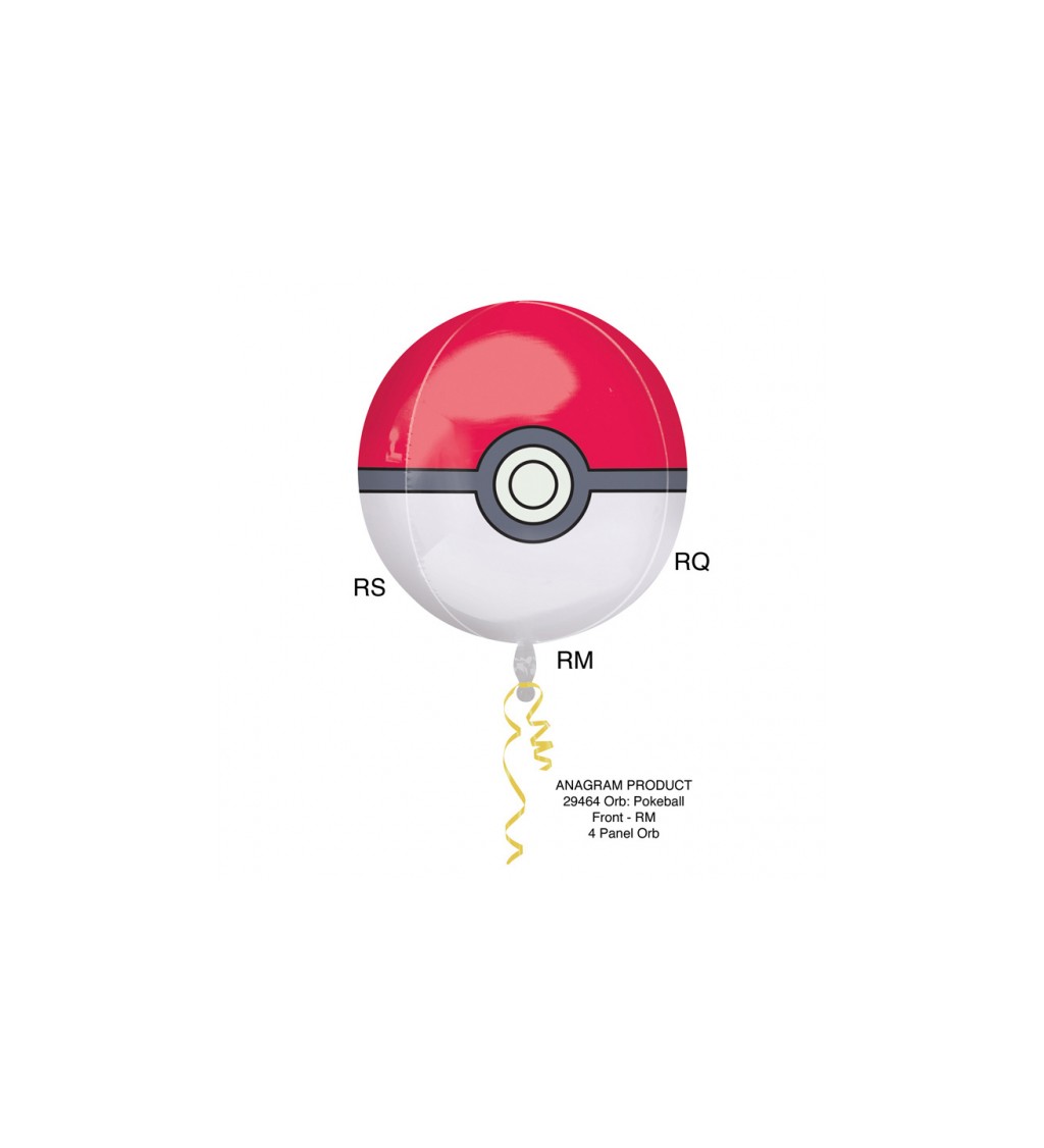 Fóliový balónek - pokéball