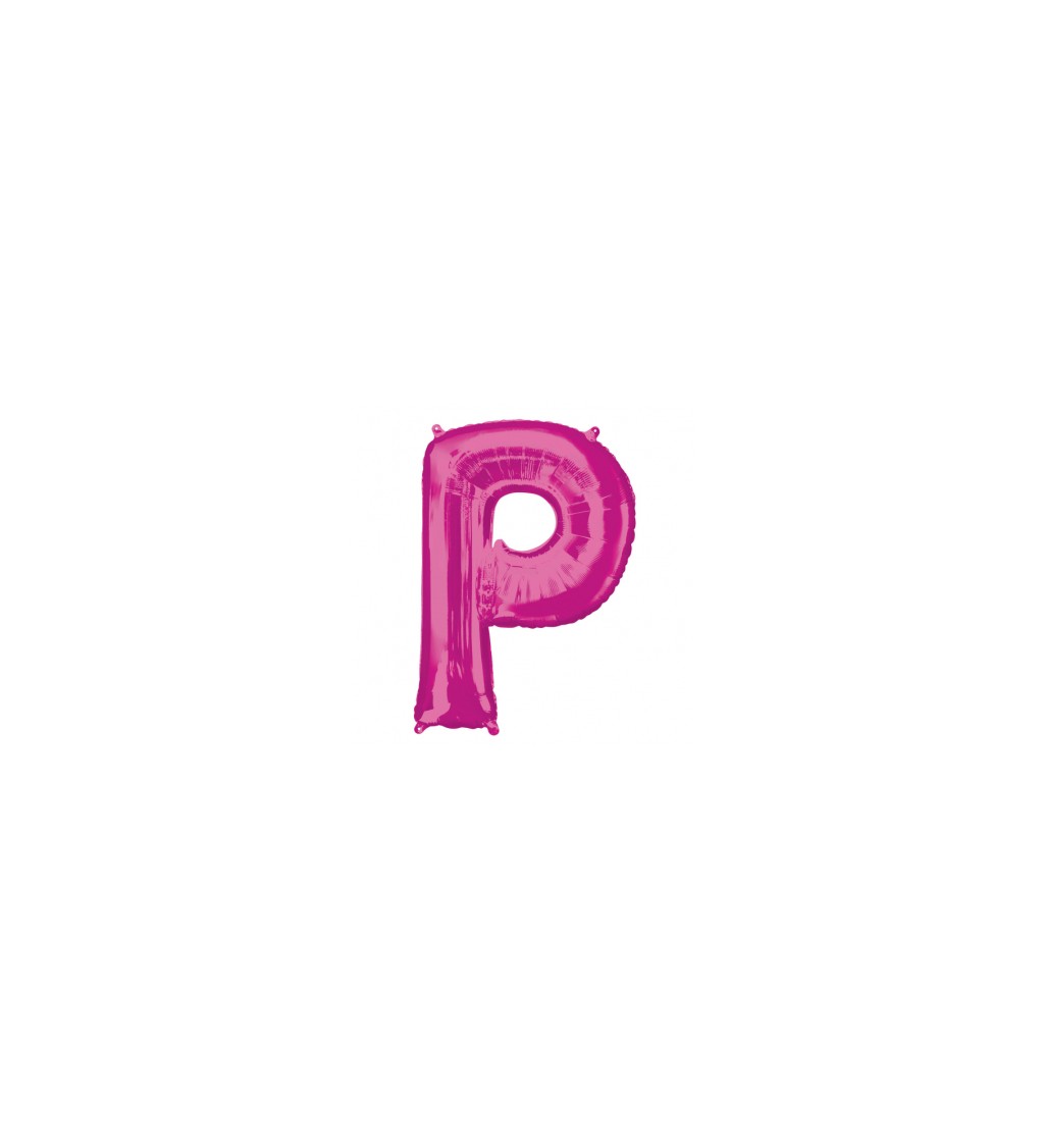 Růžový fóliový balónek písmeno P