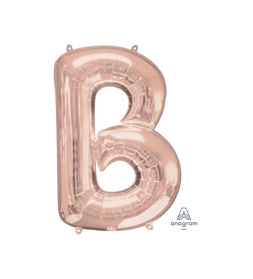 Fóliový balónek písmeno B růžové zlato