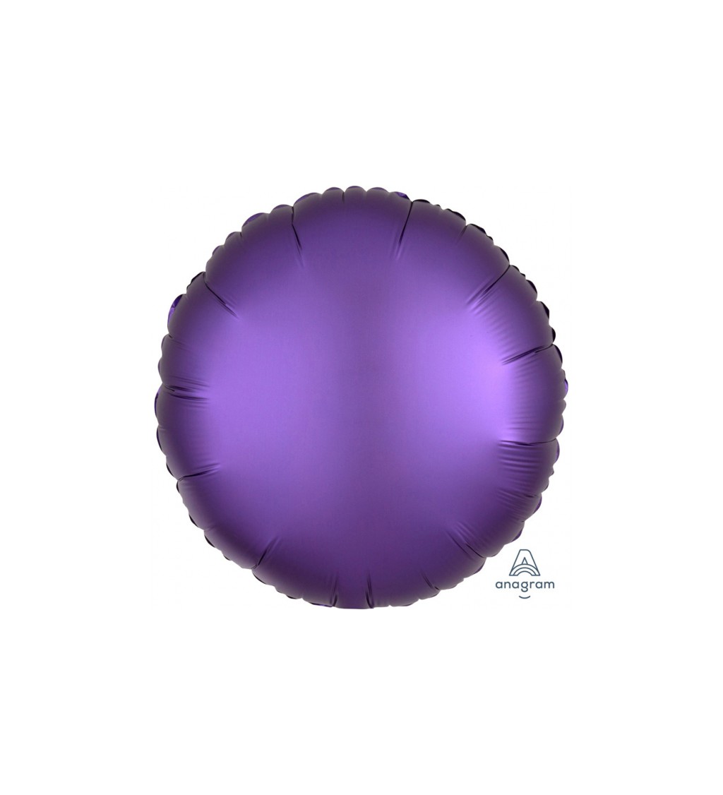 Fóliový balónek ve tvaru kolečka ve fialové barvě