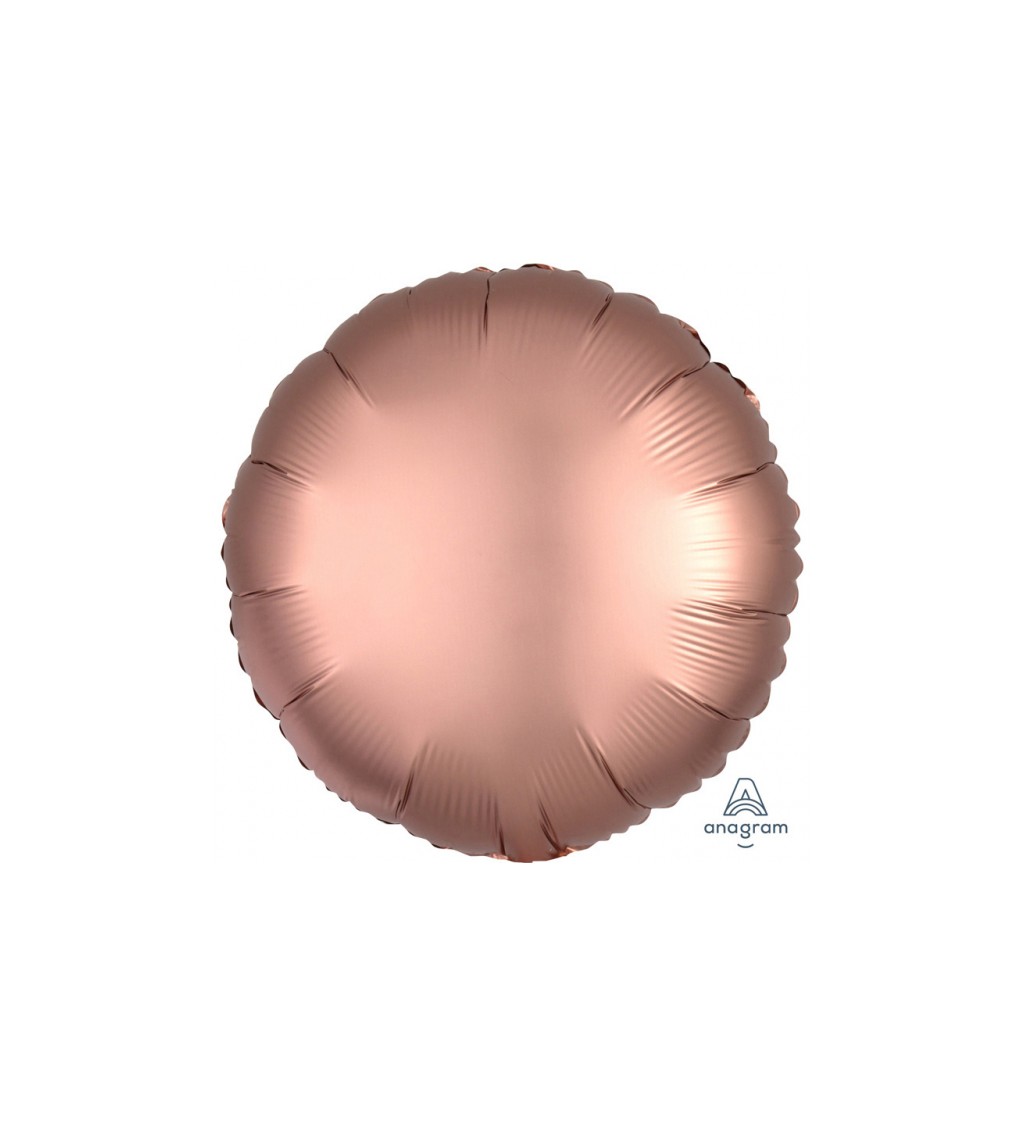 Fóliový balónek ve tvaru kolečka v barvě růžového zlata