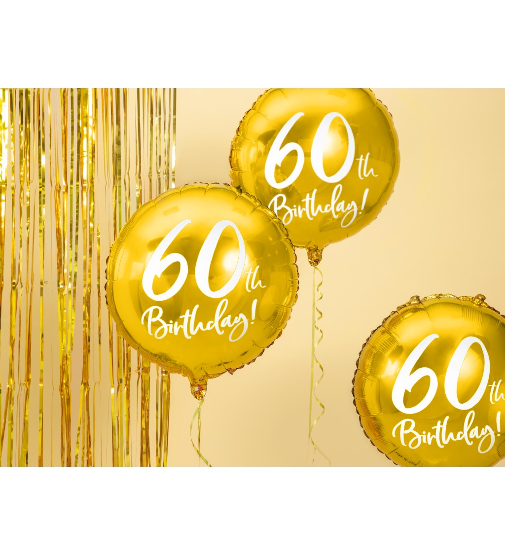 Foliový balónek 60 - zlatý