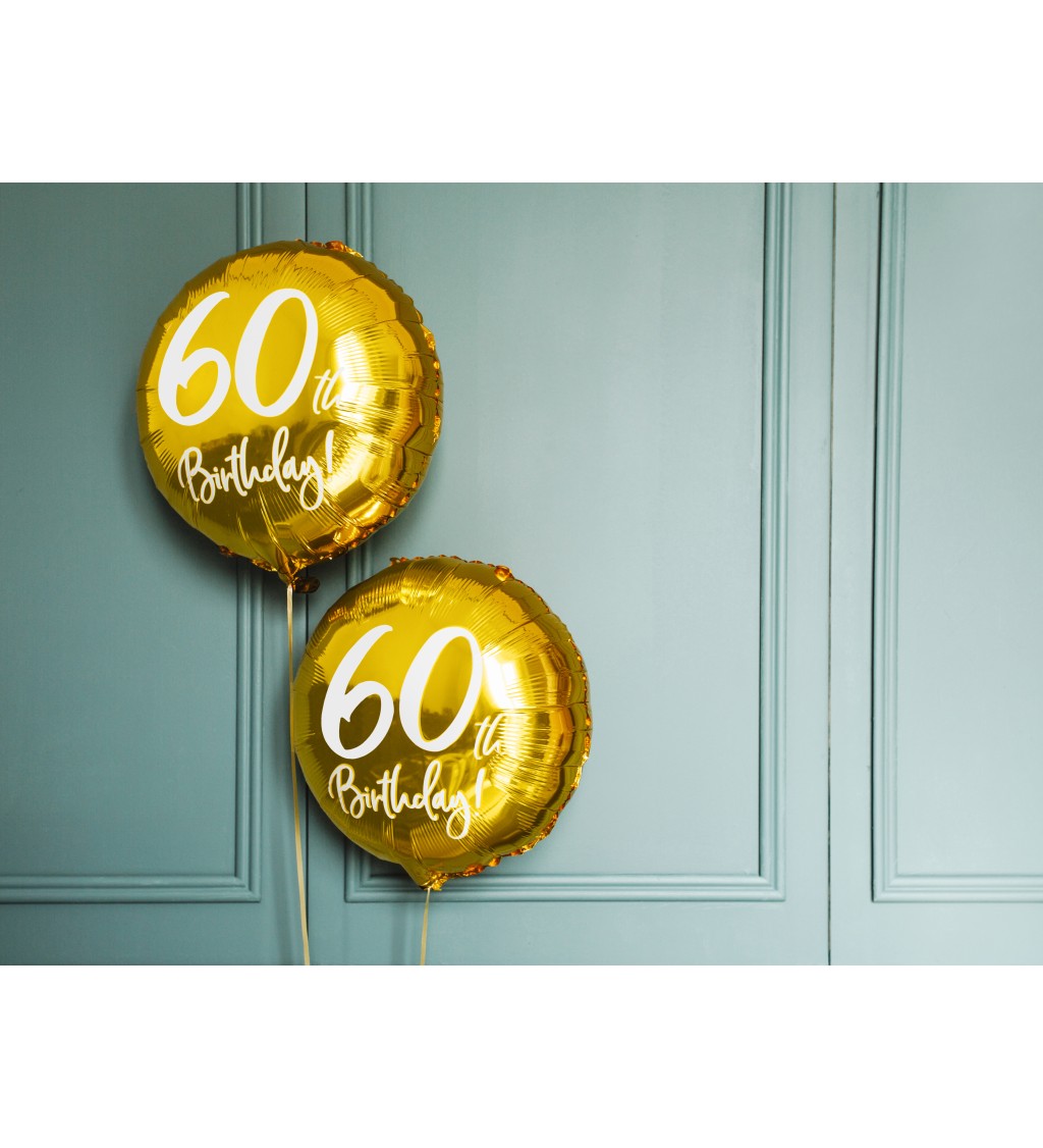 Foliový balónek 60 - zlatý