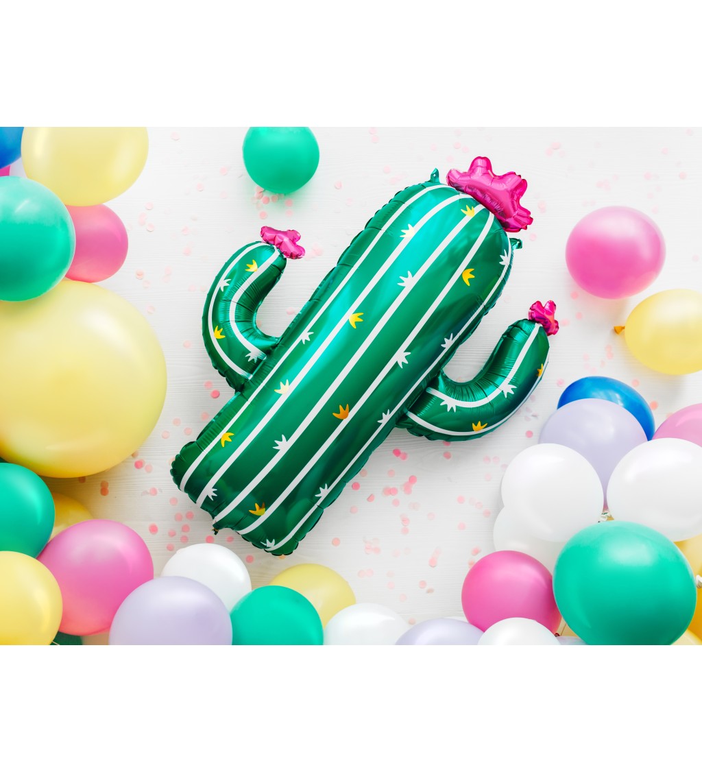 Balónek ve tvaru zeleného kaktusu