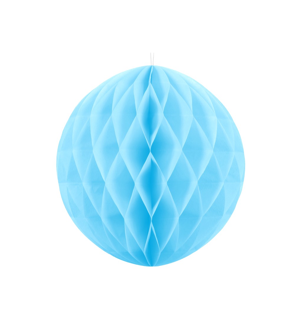 Papírová dekorativní koule - azurově modrá II