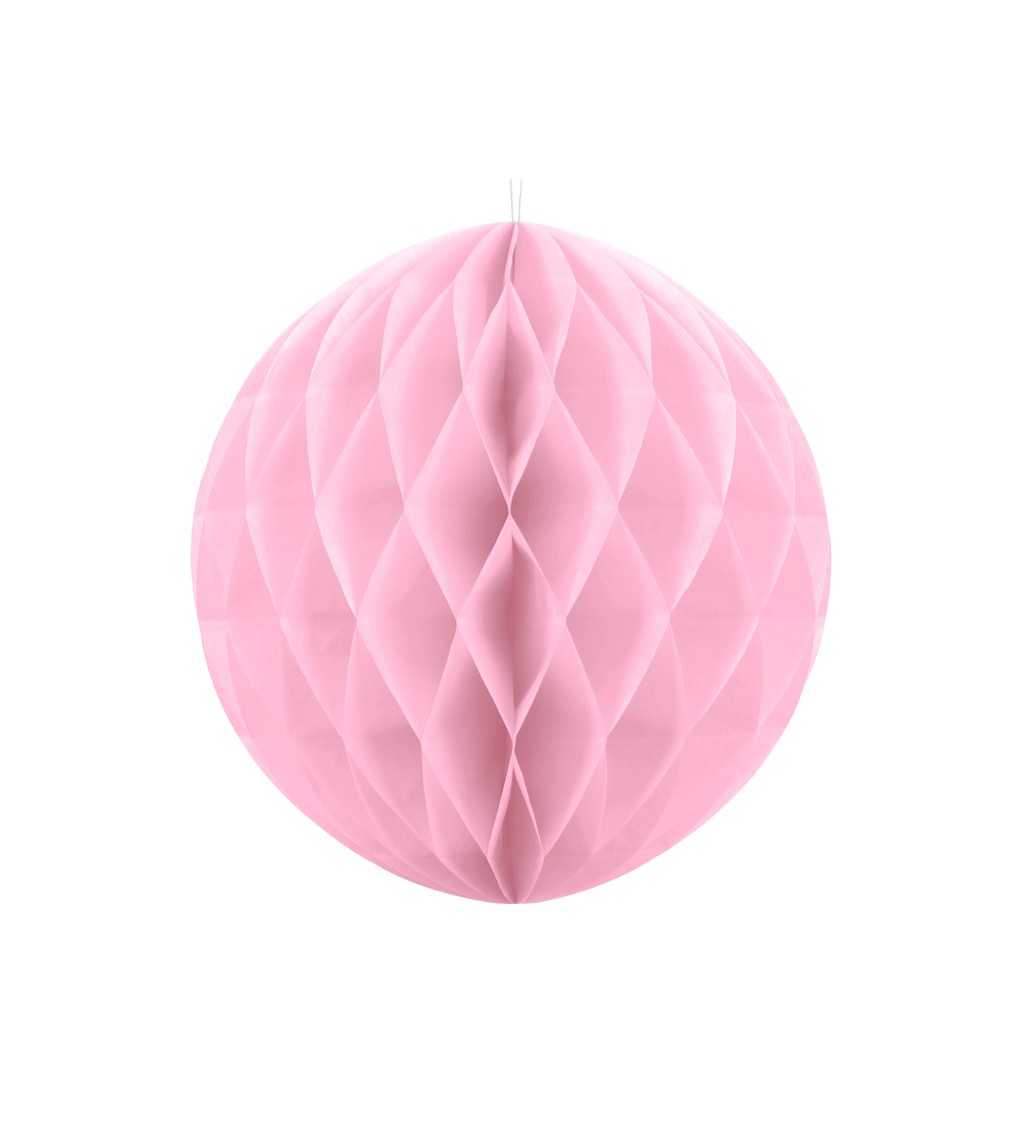 Papírová dekorativní koule - světle růžová I