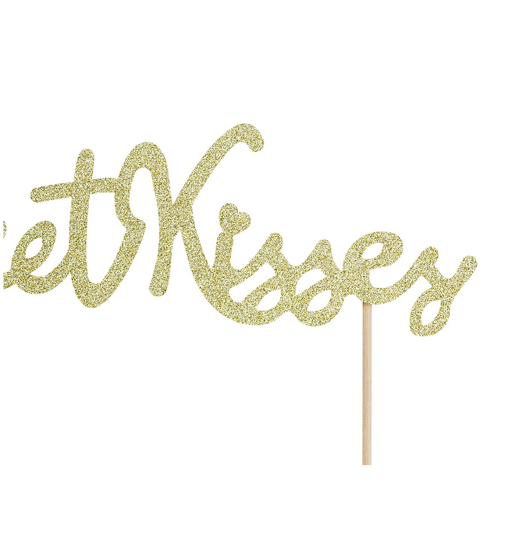 Stylový nápis na dort "SWEET KISSES"