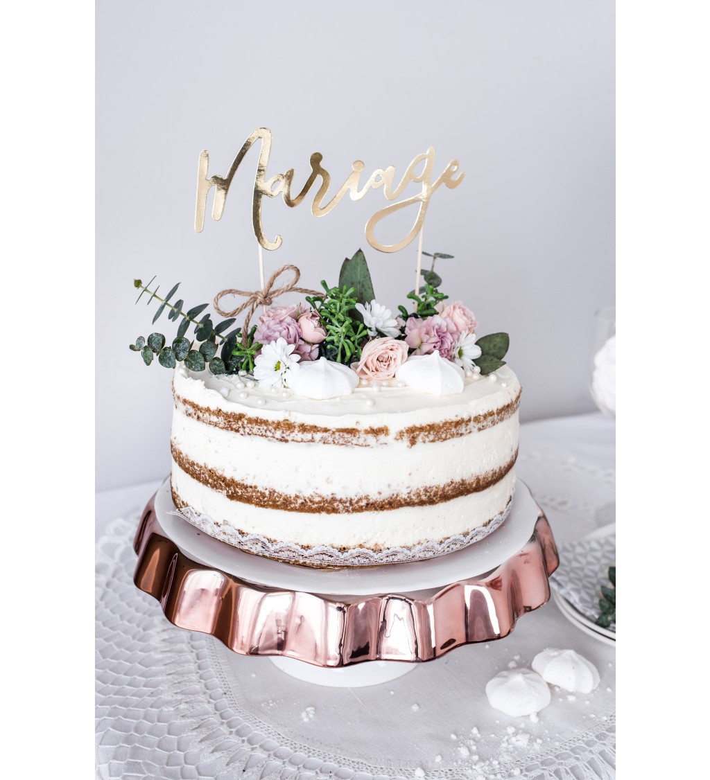 Stylový nápis na svatební dort "MARIAGE"