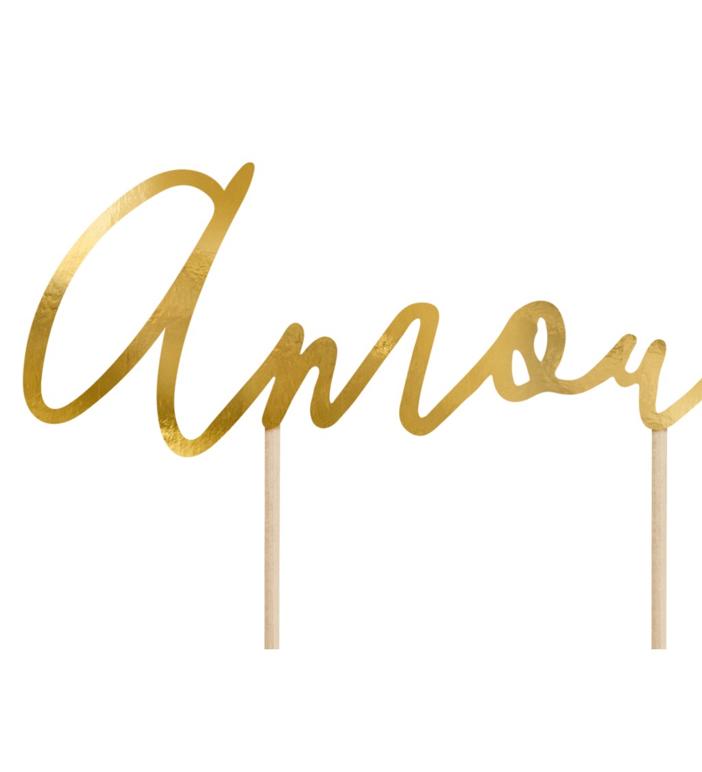 Stylový nápis na dort "Amour"