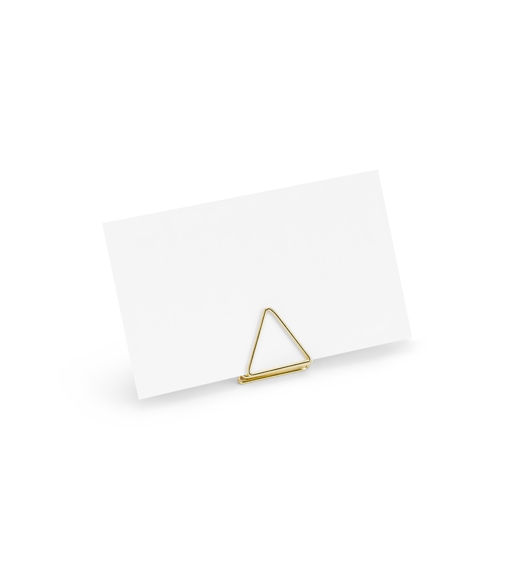 Zlatý držáček na jmenovku - triangl