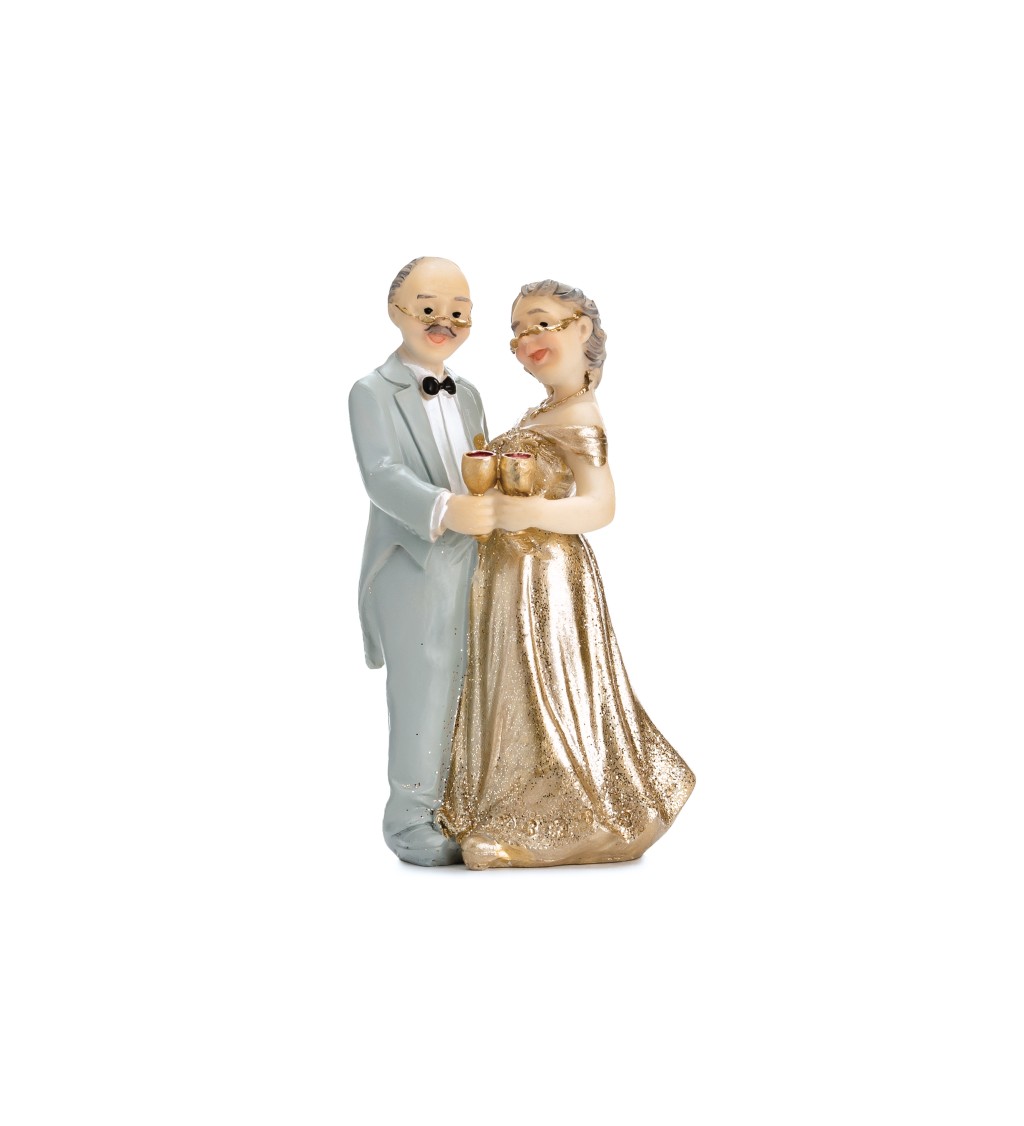 Svatební postavičky na dort- zlatá svatba