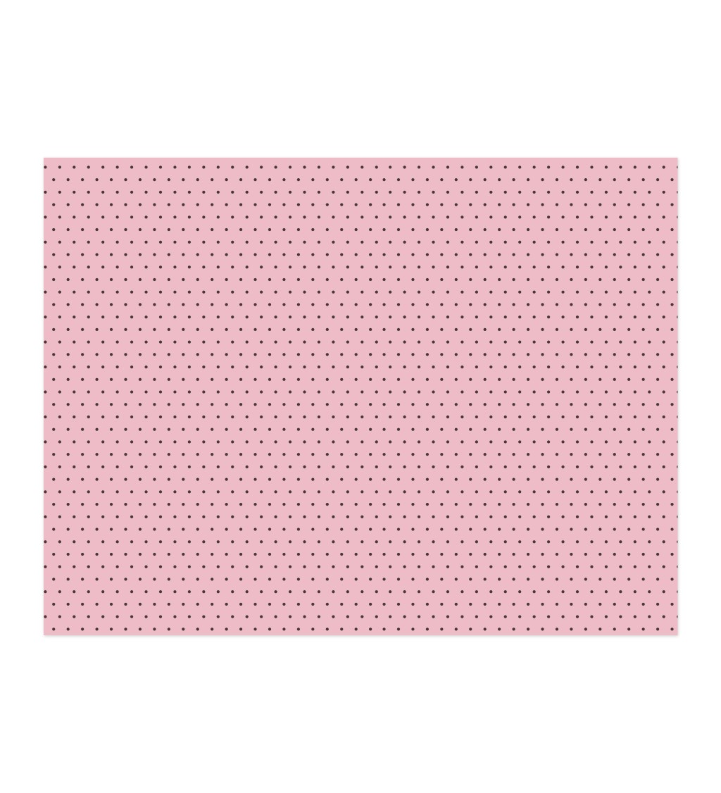 Růžové prostírání s puntíky