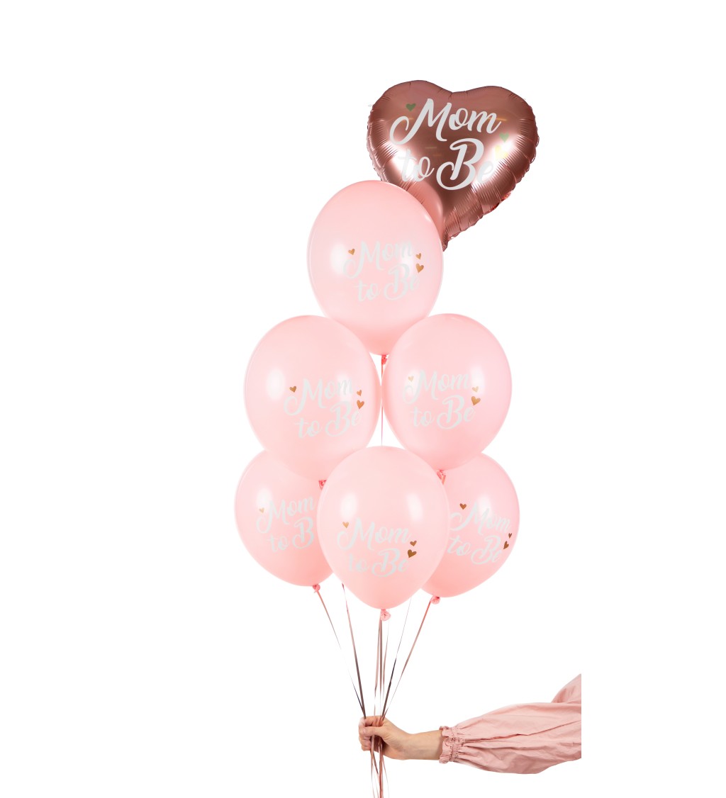 Balónky "Mom to Be" - růžové