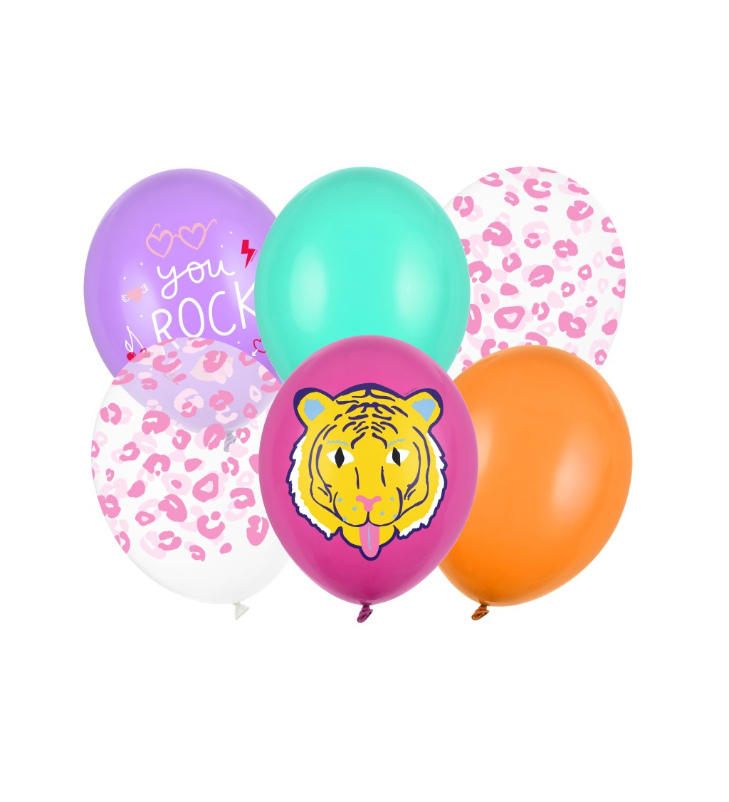 Barevné balónky s motivem tygra