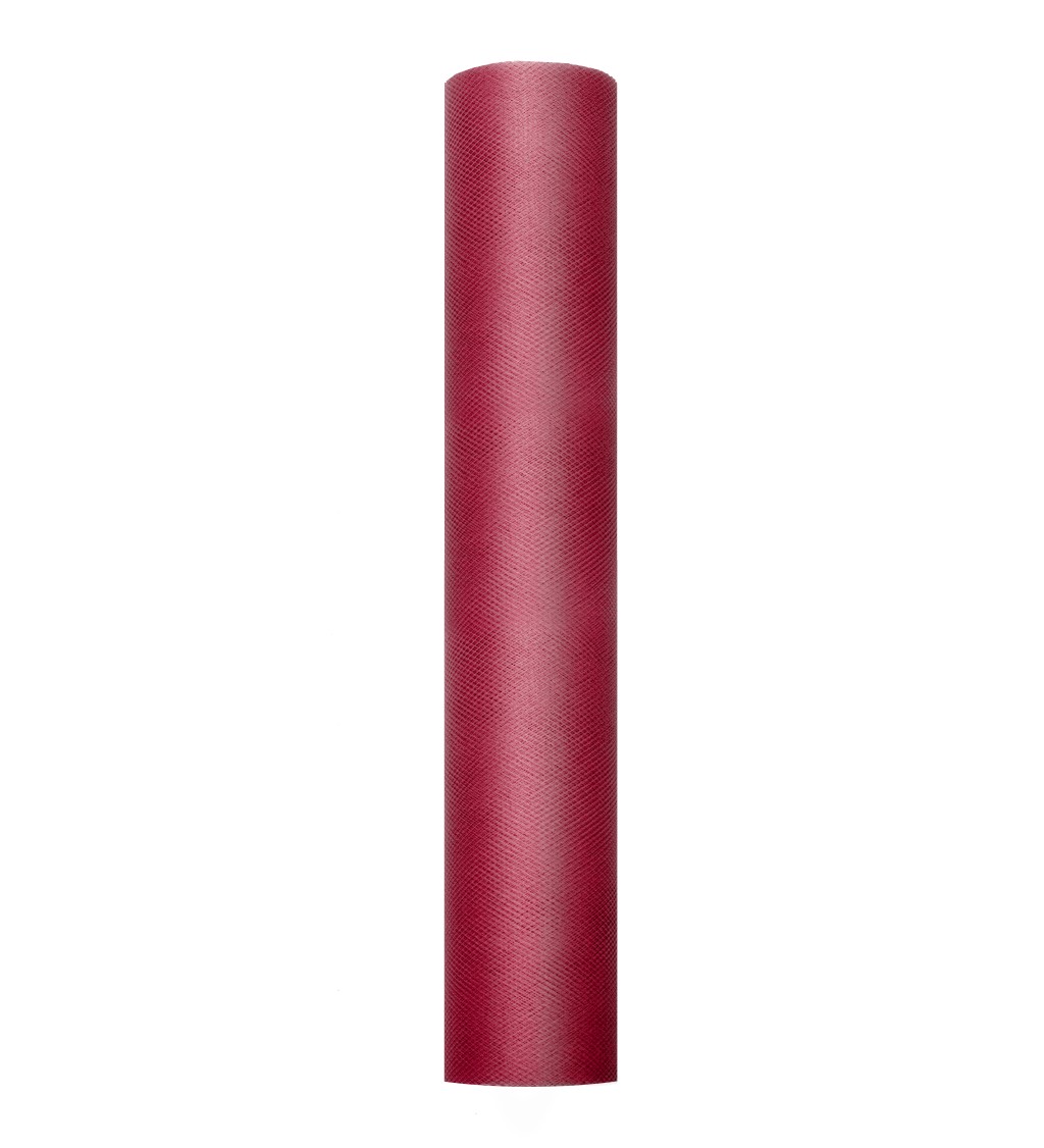 Dekorační tmavě červený tyl - 0,3 m