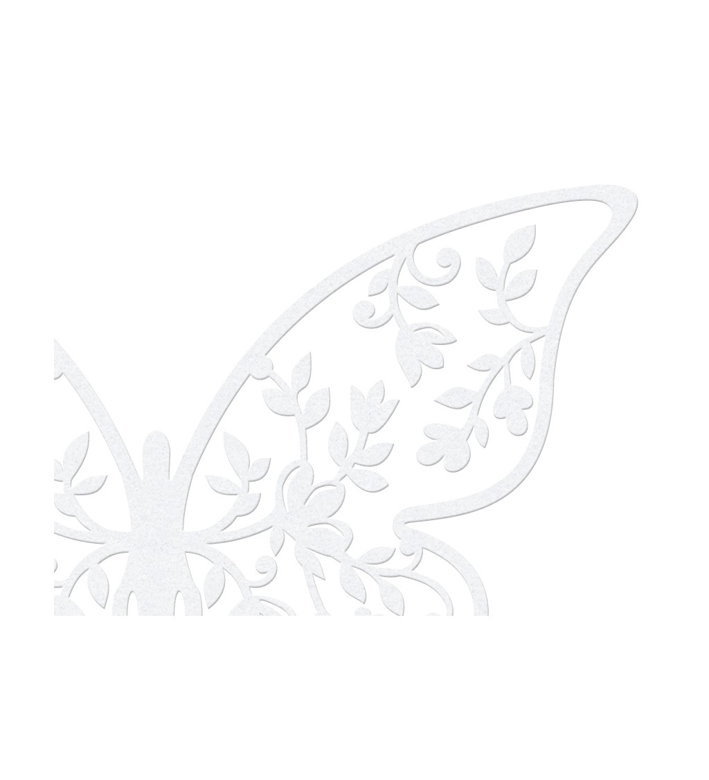 Bílí dekorativní motýlci II