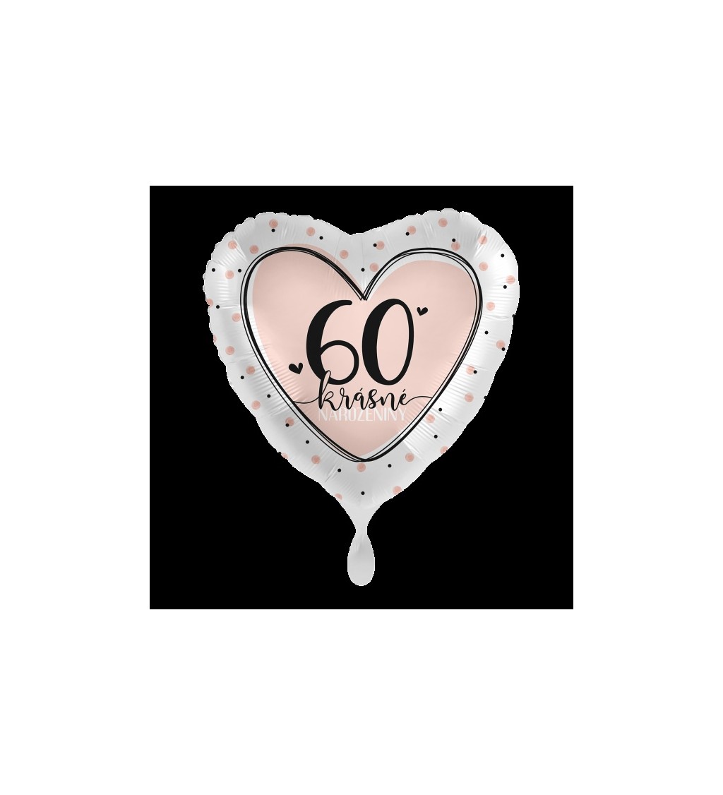 Fóliový balónek 60 Krásné narozeniny