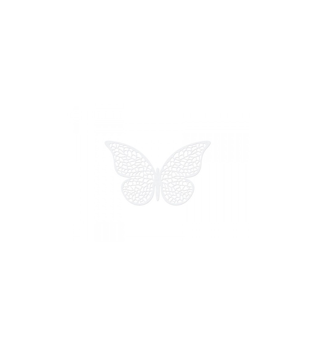 Bílí dekorativní motýlci III