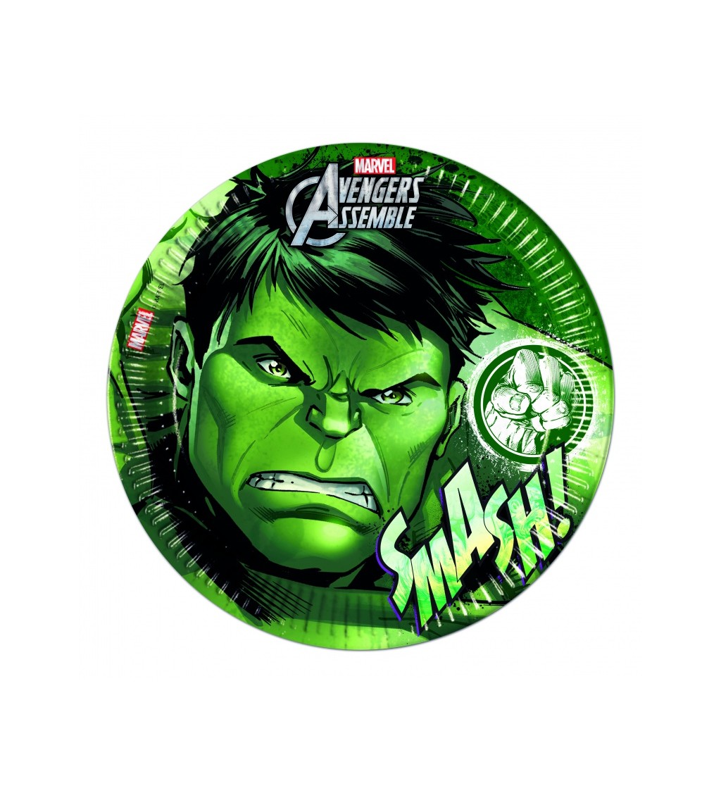 Papírový talířek Hulk sada