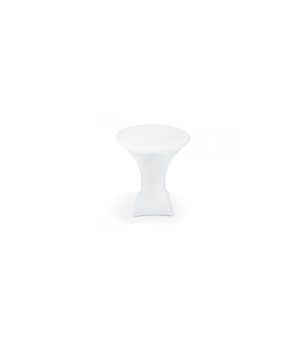 Elastický potah na barový stolek bílý