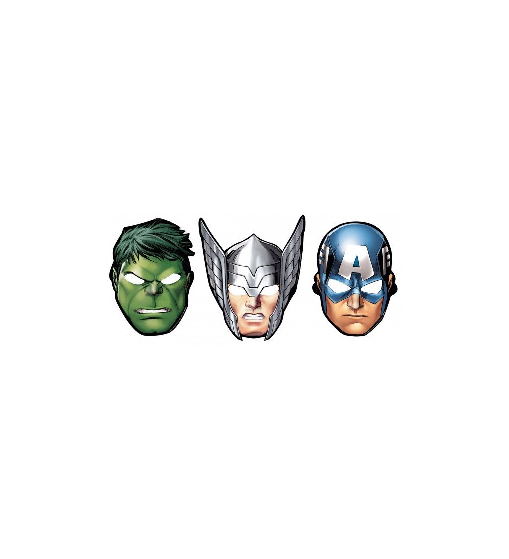 Masky superhrdinů Avengers