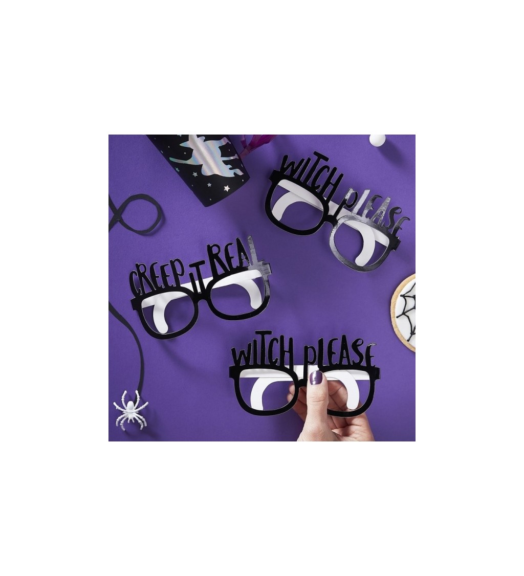 Halloweenské čarodějnické brýle