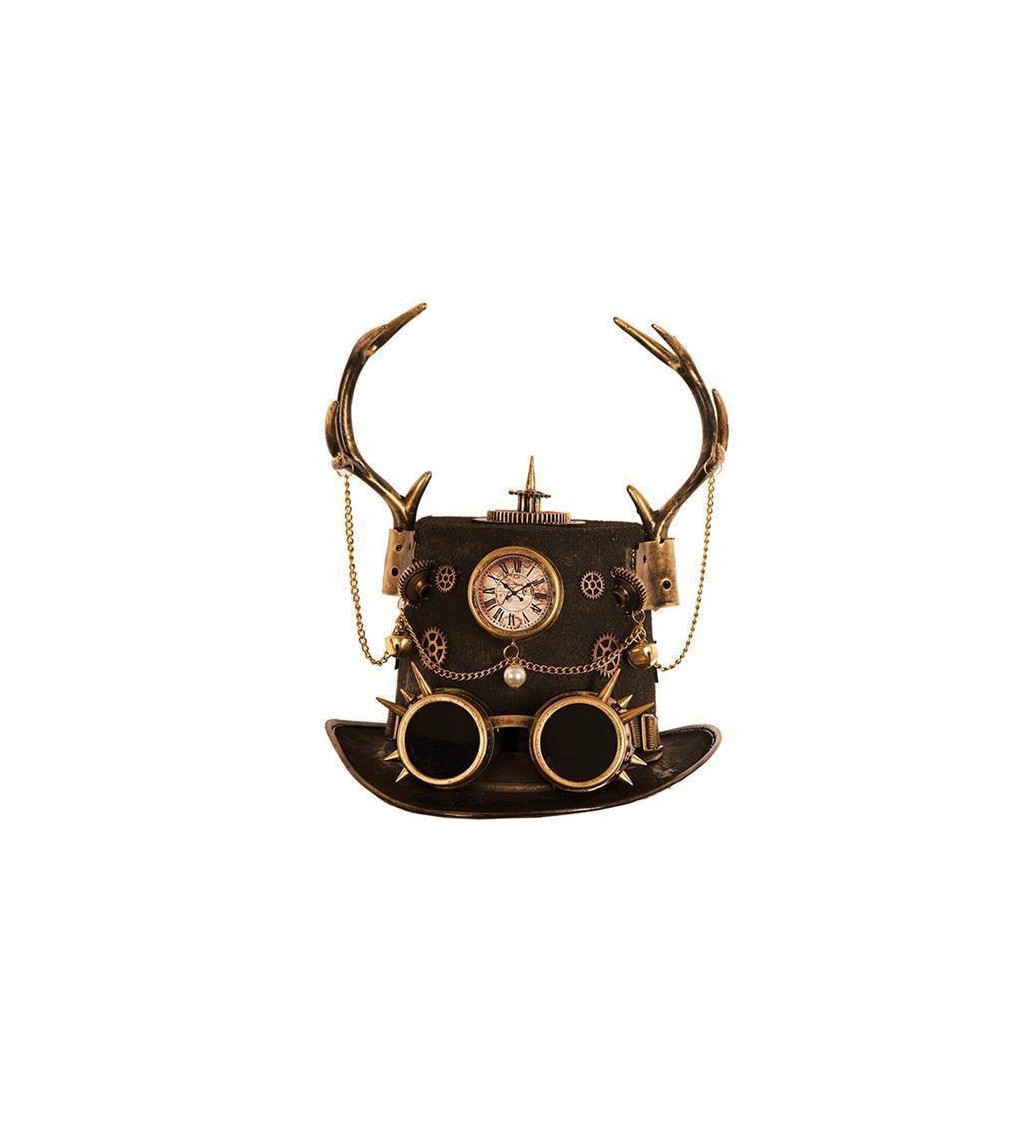 Klobouk s parohy Steampunk